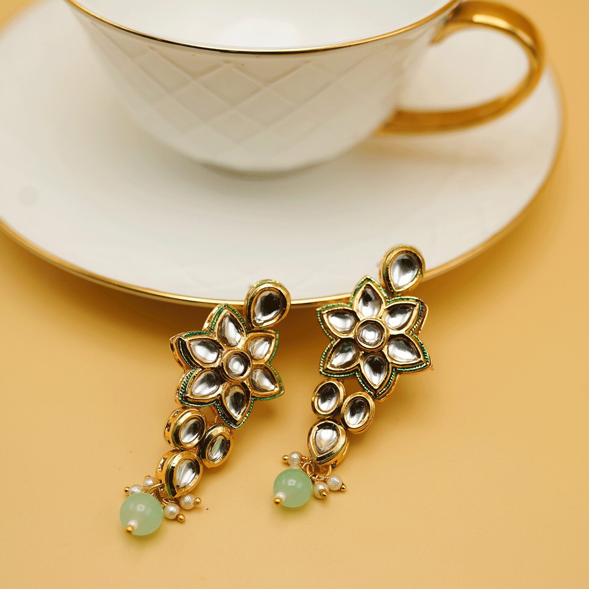 Kundan Sea Green Set