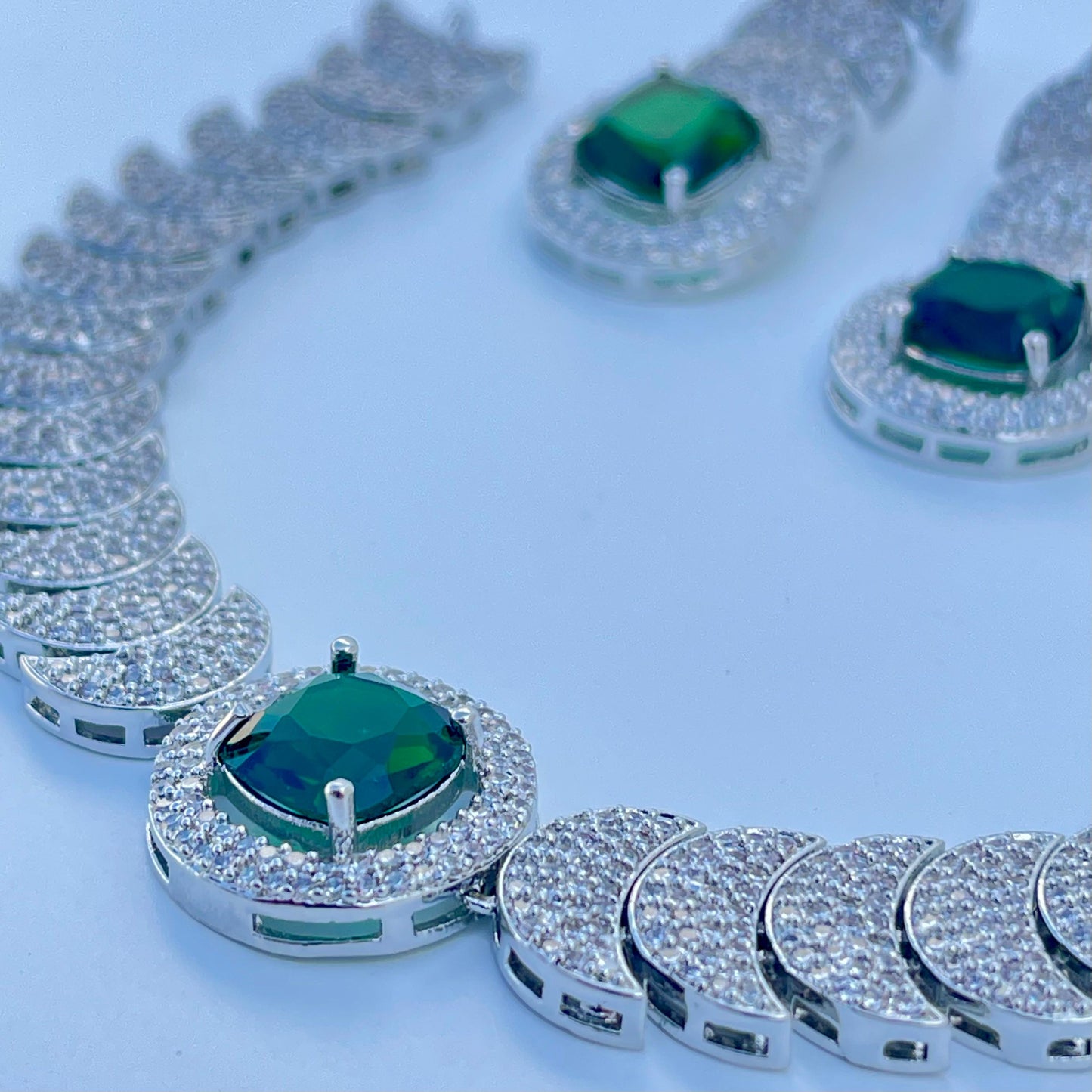 Crystal Emerald Stone Set